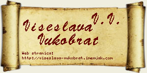 Višeslava Vukobrat vizit kartica